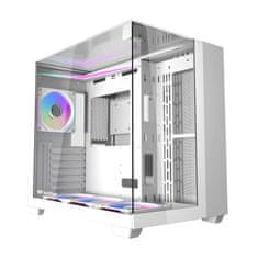 darkFlash Računalniški ohišje Darkflash TH285 (bela) + 4 ventilatorji