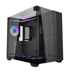 darkFlash Računalniški ohišje Darkflash TH285 (črno) + 4 ventilatorji