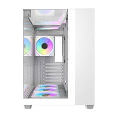 darkFlash Računalniški ohišje Darkflash TH285 (bela) + 4 ventilatorji