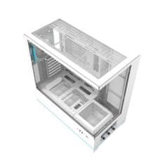darkFlash Računalniško ohišje DY451 PRO (belo) + 1 ventilator