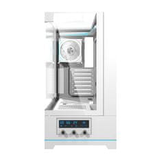 darkFlash Računalniško ohišje DY450 PRO (belo) + 1 ventilator