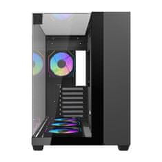 darkFlash Računalniški ohišje Darkflash TH285 (črno) + 4 ventilatorji