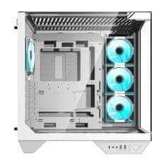 darkFlash Računalniško ohišje DY470 (belo) + 4 ventilatorji