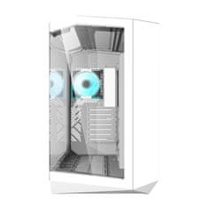 darkFlash Računalniško ohišje DY470 (belo) + 4 ventilatorji