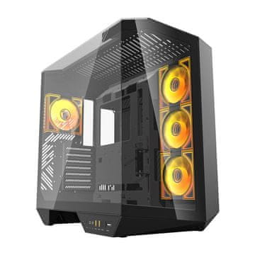 darkFlash Računalniško ohišje DY470 (črno) + 4 ventilatorji