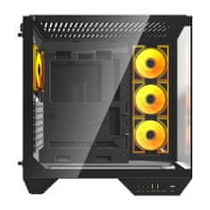 darkFlash Računalniško ohišje DY470 (črno) + 4 ventilatorji