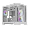 darkFlash Računalniško ohišje DARKFLASH FT418 + 6 ventilatorjev ARGB (belo)