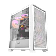 darkFlash Računalniško ohišje DRX70 MESH (belo) + 4 RGB ventilatorji