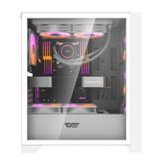 darkFlash Računalniško ohišje DRX70 MESH (belo) + 4 RGB ventilatorji