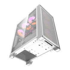 darkFlash Računalniško ohišje DRX70 MESH (belo) + 4 RGB ventilatorji