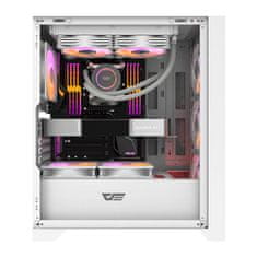 darkFlash Računalniško ohišje DRX70 MESH (belo) + 4 RGB ventilatorji