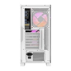 darkFlash Računalniško ohišje DRX70 MESH (belo) + 4 RGB ventilatorji