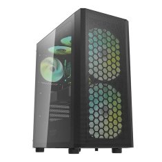 darkFlash Računalniško ohišje DK360 (črno) + 3 ARGB ventilatorji