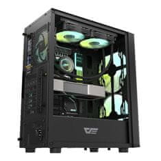 darkFlash Računalniško ohišje DK360 (črno) + 3 ARGB ventilatorji