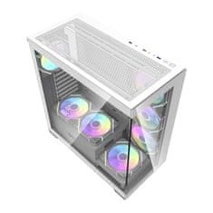 darkFlash Računalniško ohišje DS900 (belo) + 7 ARGB ventilatorjev