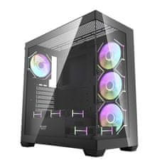 darkFlash Računalniško ohišje DS900 (črno) + 7 ARGB ventilatorjev