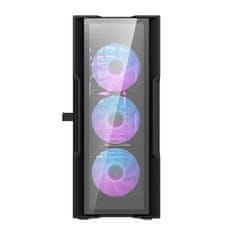darkFlash DK431 Stekleno računalniško ohišje (črno) + 4 RGB ventilatorji