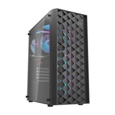 darkFlash Računalniško ohišje DK351 (črno) + 4 RGB ventilatorji