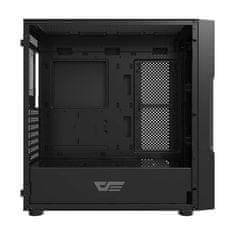 darkFlash DK431 Stekleno računalniško ohišje (črno) + 4 RGB ventilatorji
