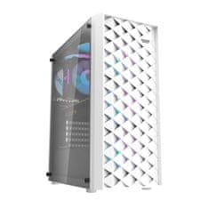 darkFlash Računalniško ohišje DK351 (belo) + 4 RGB ventilatorji