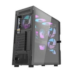 darkFlash DK431 Mesh računalniško ohišje (črno) + 4 ARGB ventilatorji
