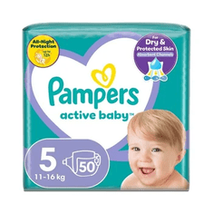 Pampers Active Baby plenice, velikost 5, 11-16 kg, 50 kosov