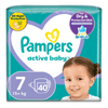 Pampers Active Baby plenice, velikost 7, 15+ kg, 40 kosov