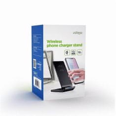 Gembird brezžični polnilec Qi za pametne telefone, vgrajen v stojalo, 10 W, črn