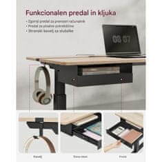 Songmics VASAGLE Električno nastavljiva pisalna miza