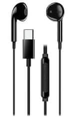 Genius HS-M365 črna, slušalke, žične, v ušesih, mikrofon, nadzor glasnosti, USB-C, črne