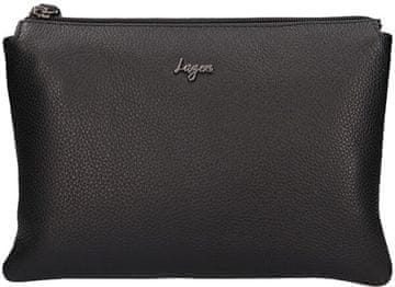 Lagen Ženska usnjena torbica za čez ramo LG213 črna