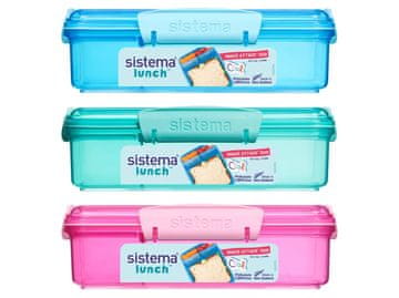 Sistema Split Snack Box škatla za kosilo Snack Attack Duo z dvema ločenima predaloma 975 ml, mix