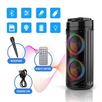 Cool Mango 6 v 1 Prenosni bluetooth zvočnik – Partybox