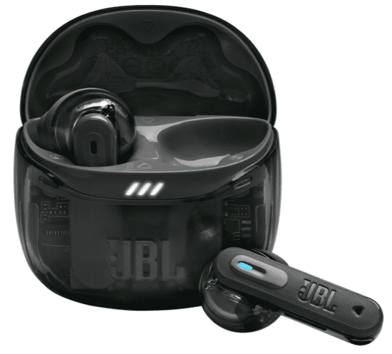 JBL Tune Flex 2 Ghost slušalke, brezžične, črne (JBLTFLEX2GBLK)