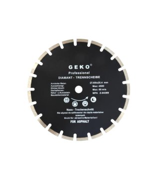 GEKO G00279 Segmentirana diamantna rezalna plošča za asfalt 350x25,4 mm