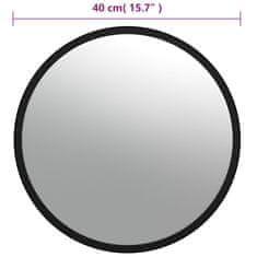 Vidaxl Notranje konveksno prometno ogledalo črno Ø40 cm akrilno