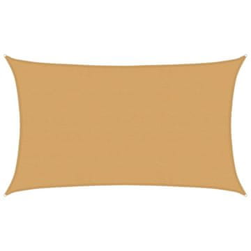 Vidaxl Senčno jadro 160 g/m² pravokotno peščeno 5x8 m HDPE