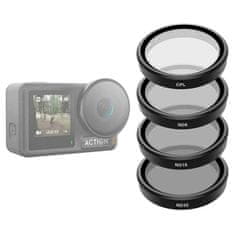 TELESIN Set filtrov CPL/ND8/ND16/ND32 za DJI Action 3 / 4 / 5