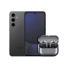 Samsung Galaxy S24 FE pametni telefon, 256 GB, grafitno siv + Galaxy Buds 3 brezžične slušalke, srebrne (SM-S721BZKGEUE - 1)