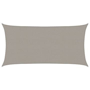 Vidaxl Senčno jadro 160 g/m² pravokotno svetlo sivo 2,5x5 m HDPE