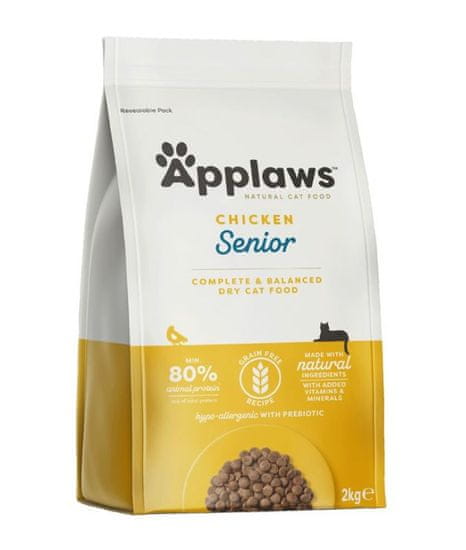 Applaws hrana za starejše mačke, piščanec, 2 kg
