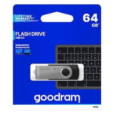 GoodRam USB KLJUČ 64GB za shranjevanje podatkov črno srebrn