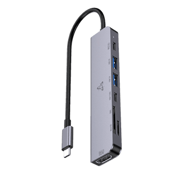 S-box USB-C HUB H-999 7v1 / HDMI 4K + USB-C + USB-A