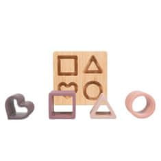 Bo Jungle sestavljanka B-Bamboo +silikonové tvary Heart Pink