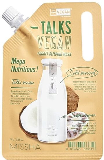 MISSHA Talks Vegan Squeeze Mega Nutritious (žepna maska za spanje) 10 g