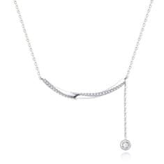 MOISS Elegantna srebrna ogrlica s cirkoni ETERNITY N0000880
