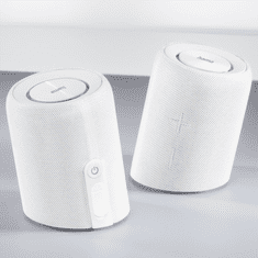 Twin 3.0, zvočnik Bluetooth, razdeljen na dva dela, TWS, vodoodporen IP67, 30 W, bel
