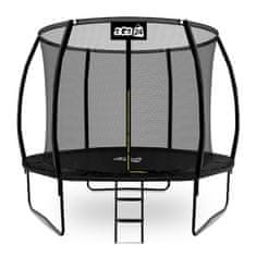 SPORT EXCLUSIVE Trampolin 305 cm Črna + zaščitna mreža + lestev