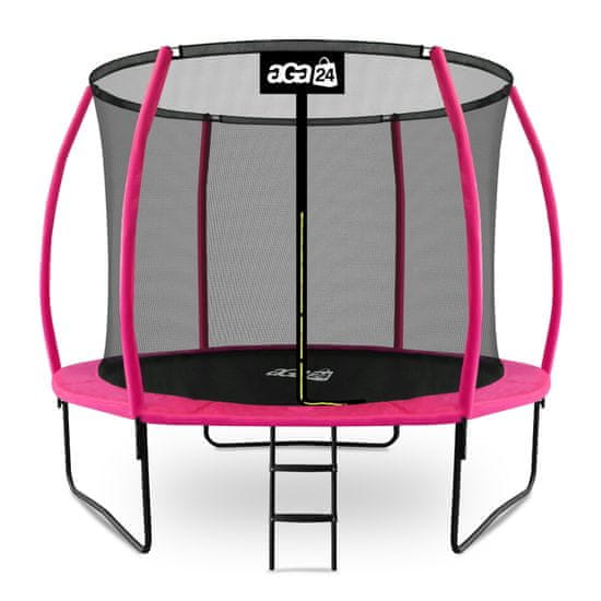 Aga SPORT EXCLUSIVE Trampolin 305 cm Roza + zaščitna mreža + lestev