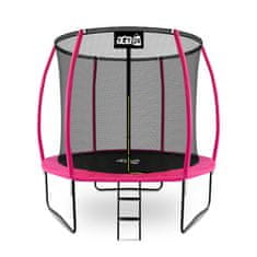 Aga SPORT EXCLUSIVE Trampolin 250 cm Roza + zaščitna mreža + lestev